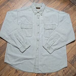 Faded Glory Gray Casual Button Down Shirt